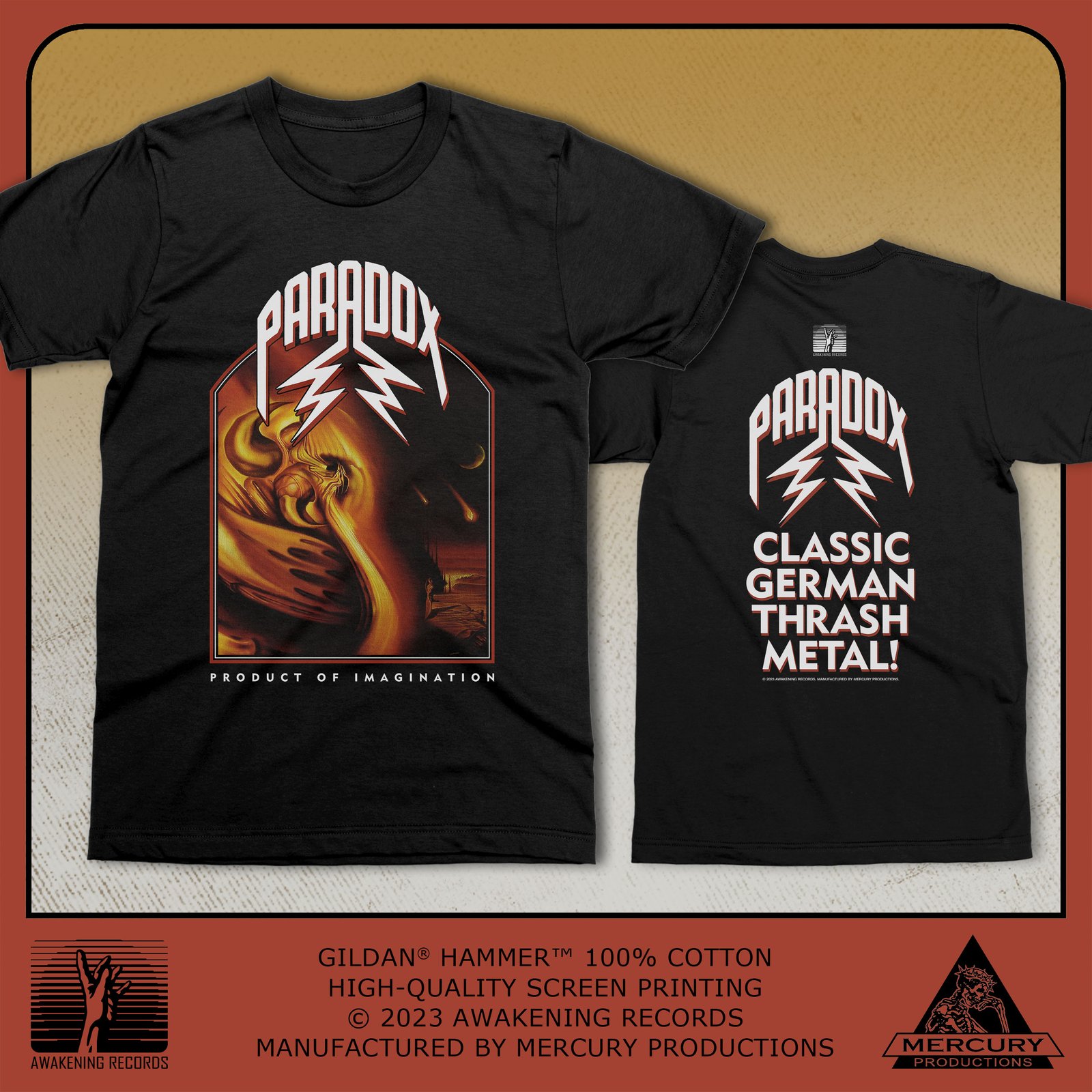 PARADOX - Product of Imagination - Cover Artwork T-shirt (Black